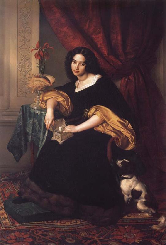 Julius Hubner Pauline Charlotte Bendemann France oil painting art